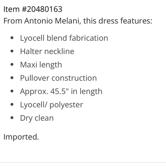 NWT,Antonio Melani, Sondra Lyocell Blend Halter:V-Neck Cocktail Dress,Size M - Picture 3 of 6